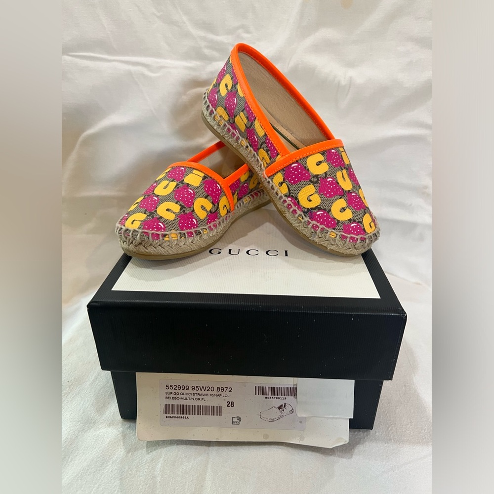 ✨Gucci GG Supreme Espadrille kids🍓🍓